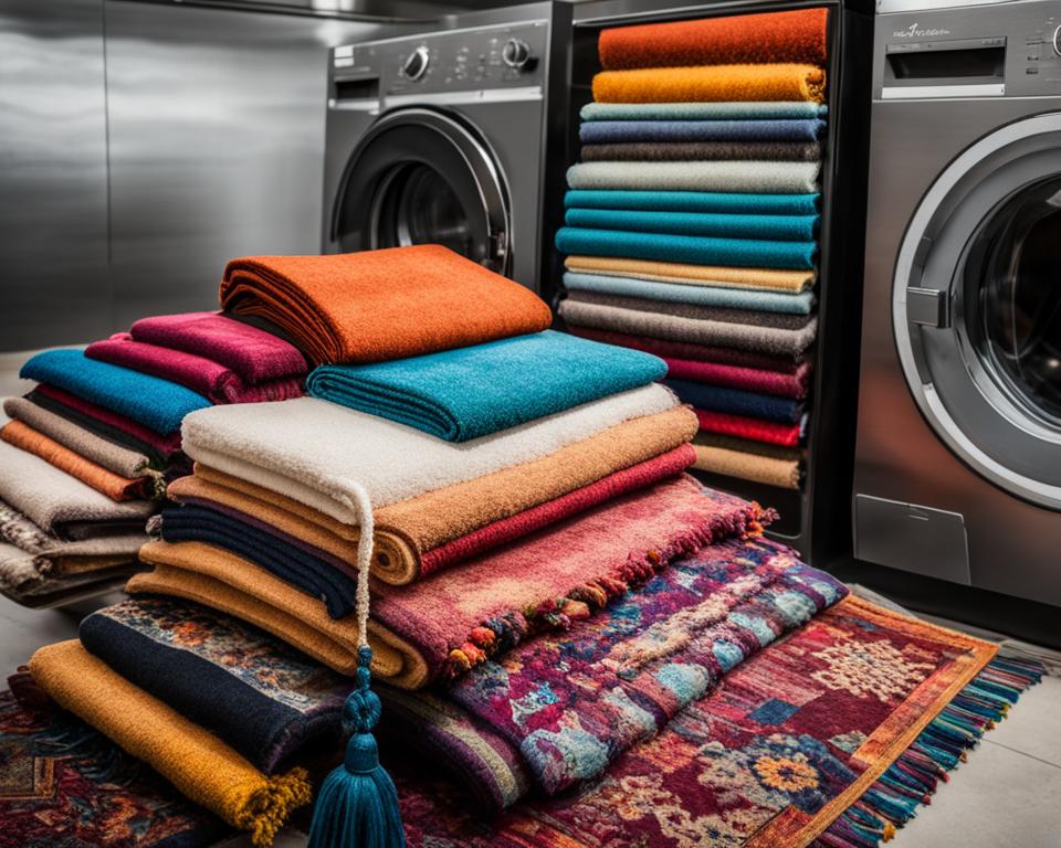 Rugs suitable for machine washing